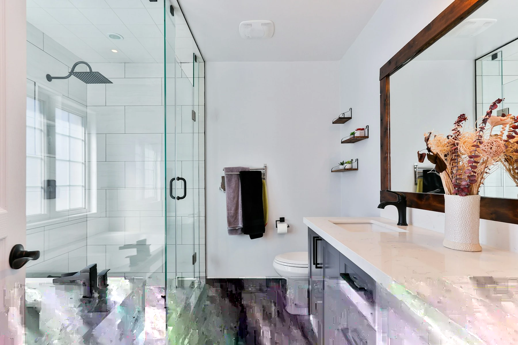 A fitted bathroom